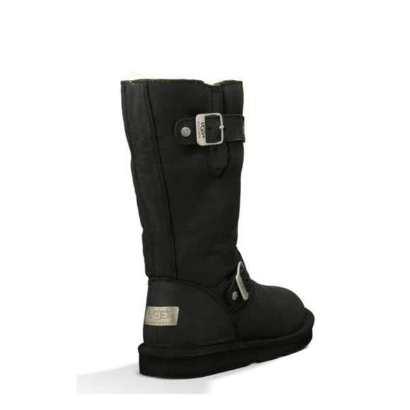 ▪︎▪︎SOLD▪︎▪︎UGG Kensington Womens Water Resistant Biker Moto Black Sheepskin - Picture 9 of 11